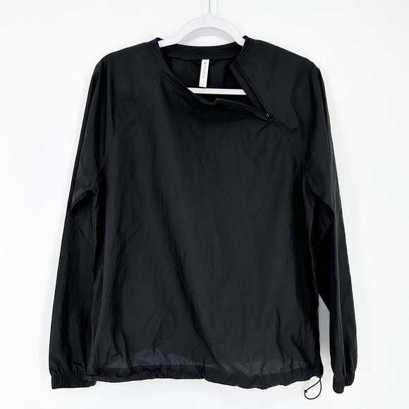 Athleta Tops - Athleta Running Free Nylon Half Zip Black Top Size Small